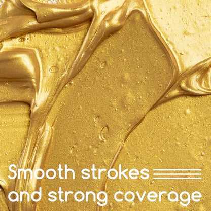MEEDEN Metallic Gold Acrylic Paint: 1L /33.8oz Gold Paint Gloss Finish - color: Gold, size: 33.8 Fl Oz (Pack of 1)