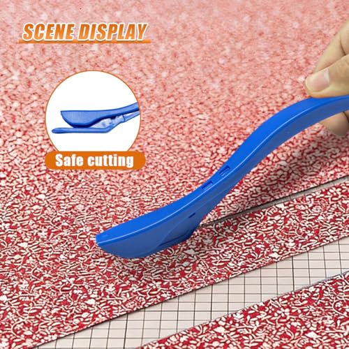 3PCS Car Wrapping Paper Cutter with 10 Replaceable Blades (Blue) - color: Blue