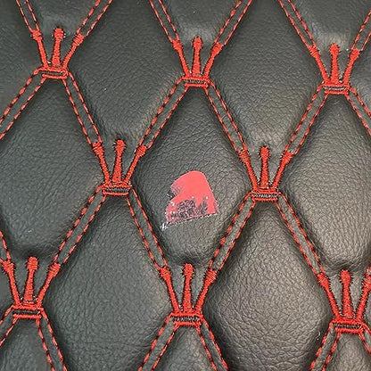 Quilted Foam Vinyl Fabric King Crown Classic Pattern with 0.23" Sponge Backing, 59" W × 39" L Faux Leather Fabric for Car Headliner, Furniture Upholstery,Diamond 2" x 3" (King Crown) - color: King Crown