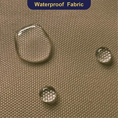 Waterproof Canvas Fabric by The Yard 600D Upholstery Outdoor Fabric 58”W - color: Khaki, size: 15 Yards 58" x 540"