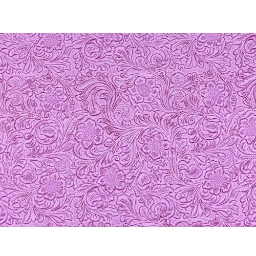 Solid Color Embossed Faux Leather Sheets 12 "x53 (30cm x 135cm) Embossed Texture Leather Fabric, Widely Used in Leather Earrings, Keychains, Sewing DIY Projects ﻿ (Purple) - color: Purple