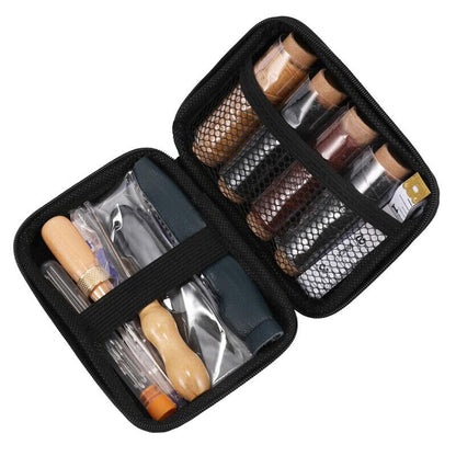 28pcs Leather Sewing Awl Thread Kit with Waxed Thread Manual Speedy Stitcher Tool，Leather Sewing Tools for DIY Leather Craft Leather Upholstery Repair Kit