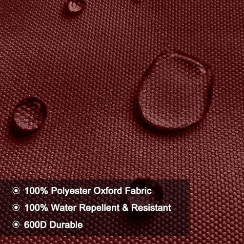 BECHAEO Waterproof Upholstery Canvas Fabric by the Yard, Burgundy - color: Burgundy, size: 1 Yard 58" x 36" (Pre-cut)