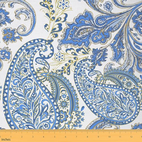 Feelyou Paisley Fabric by The Yard Soft 10 Yards - color: Multi 24, size: 10 Yards
