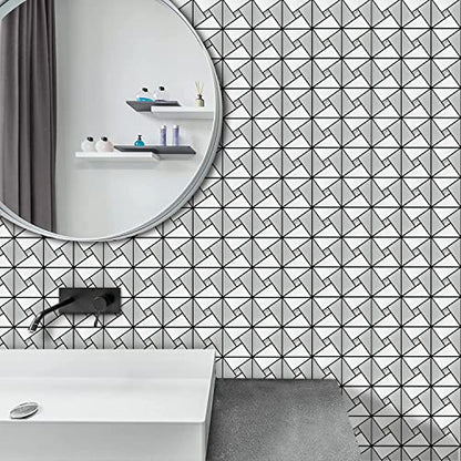 Vamos Tile Silver Mixed Glass Peel and Stick Backsplash Tile - color: ‎Silver