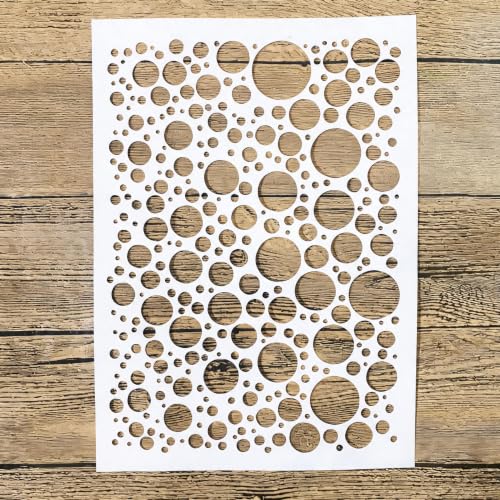 TIAMECH A4 Reusable Polka Dot Stencil for Painting - style: Polka Dot