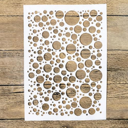 TIAMECH A4 Reusable Polka Dot Stencil for Painting - style: Polka Dot