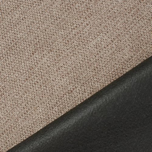Textured Chenille Jacquard Upholstery Heavy Duty Polyester 58" Fabric by The Yard (Sand, 5 Yards) - color: Sand, size: 5 Yards