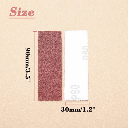 100Pcs Micro Detail Sander Paper Kit 3.5x1.2 Inch 80 Grit - style: 80 Grit