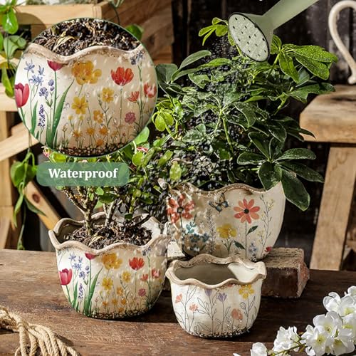 WANDIC 6 Sheets Rub On Transfer Stickers, Wild Flower Pattern Waterproof Decals Furniture Craft Embellishments for DIY Scrapbooking Photo Albums,15 * 30cm - color: Wild Flower