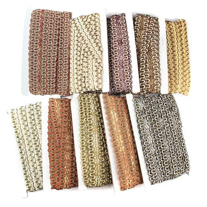 BEL AVENIR Braid Trim 2 inch 6.8 Yards Boho Style Woven Fabric Trim - color: Purple