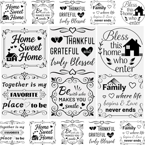 WANDIC 3 Sheets Encourage Copywriting Rub On Transfer Stickers Scrapbook Stickers Window Decals Waterproof Decals for DIY Furniture Photo Albums,15 * 30cm - color: Family Encouragement Text, size: 3 Sheets