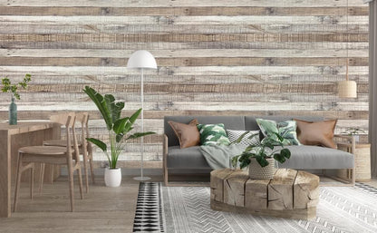 Yun-aeon Natural Wood-Grey Contact Paper Peel and Stick Wallpaper - color: Natural Wood-grey, size: 34.6" x 480"