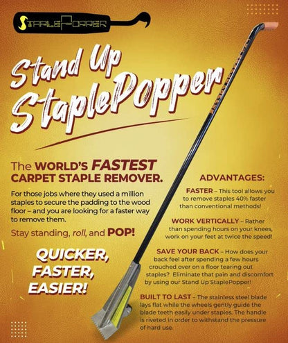 – Stand Up Carpet Staple Remover Tool | Heavy Duty Staple Puller Hand Tool for Carpet, Upholstery & Flooring | Professional Staple Remover Stick for DIY & Contractors - style: Stand Up