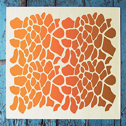 Animal Print 4 Pack Stencil Set - Contains: Zebra Stripes, Leopard Spots, Giraffe, Snakeskin. Each Stencil Measures 5.75” x 6” and is Laser Cut Mylar Designed by Stencil1 - color: Animal Print 4 Pack Stencil Set