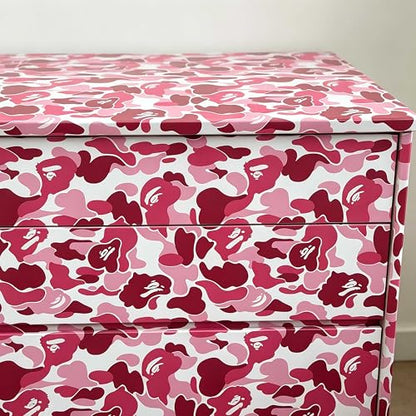 Pink Camouflage Contact Paper, Self-Adhesive Vinyl, 17.7x78 Inches - size: 17.7" x 78"