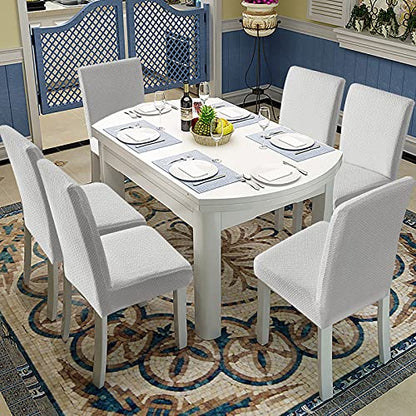 Genina Waterproof Chair Covers for Dining Room Chair Slipcovers Set of 4 - color: White, size: 14-18in Waterproof