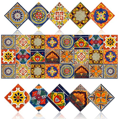 24 PCS Peel and Stick PVC Tile Stickers Waterproof Removable - color: Style D, size: 6 x 6 Inch
