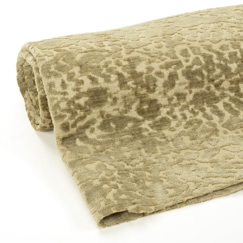 Foamma Francesca Chenille Jacquard Ikat Pattern Upholstery Fabric by The Yard - 55" Wide Soft Fabric Ideal for Accent Chairs, Throw Pillows, and Statement Upholstery - Lichen, 6 Yards - color: Lichen, size: 6 Yards