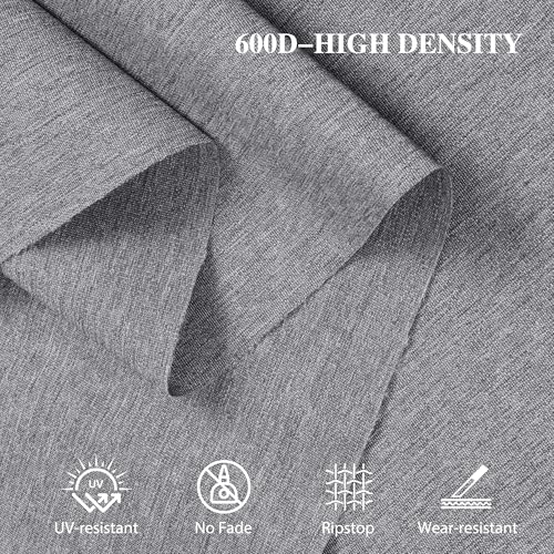 600D Outdoor Upholstery Fabric 58” W Waterproof Canvas Fabric by The Yard - color: Light Grey, size: 3 yard pre cut