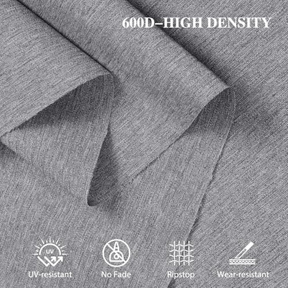 600D Outdoor Upholstery Fabric 58” W Waterproof Canvas Fabric by The Yard - color: Light Grey, size: 3 yard pre cut