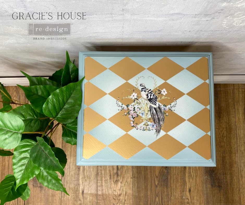 Redesign with Prima Decor Transfers® Gold Harlequin Total Sheet Size 24x35,Cut Into 2 Sheets 655350657741