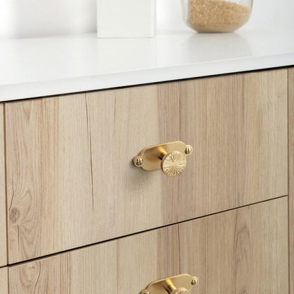 Goo-Ki Zinc Alloy Cabinet Knob with Backplate-Champagne Bronze Drawer Knobs,6 Pack - color: Champagne Bronze, size: 1.1'' Dia Single Hole Center with Backplate