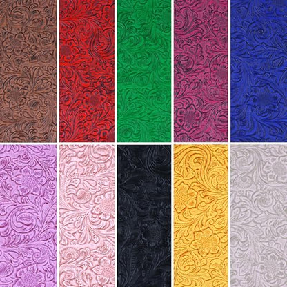 Solid Color Embossed Faux Leather Sheets 12 "x53 (30cm x 135cm) Embossed Texture Leather Fabric, Widely Used in Leather Earrings, Keychains, Sewing DIY Projects ﻿ (Royal Blue) - color: Royal Blue
