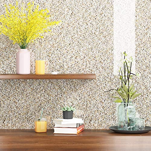 Livelynine 24 X197inch Brown Granite Peel and Stick Countertops Waterproof Contact Paper for Bathroom Counter Top Covers Kitchen Wallpaper Self Adhesive Renter Friendly Countertop Vinyl Wrap Laminate - size: 24" x 197"