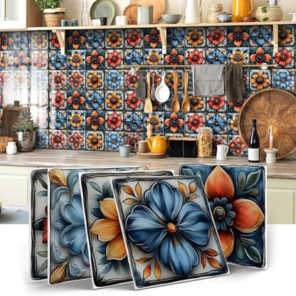 VICCI Peel and Stick Backsplash Decals, 12 Pack, 5.9x5.9 Inch - color: Art-03, size: 5.9x5.9IN*12pcs