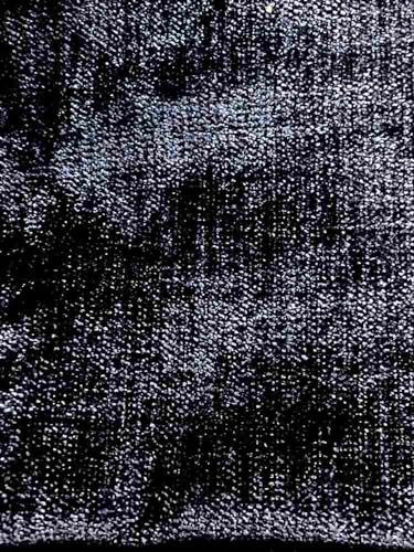 Navy Chenille Soft Velvet Fabric, 118 Inch. in Width, Ideal Material for Upholstery Coaches and Chairs, Drapery, Pillows, Slipcovers, Tablecloths, Sewing, Arts & Crafts Etc - Sample/Swatch - color: Navy, size: Sample 3x3 Inch