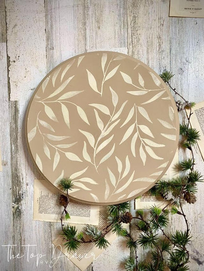 Dixie Belle Paint Company Stencil - Leaf Me Alone - 16� x 20� - style: Leaf Me Alone