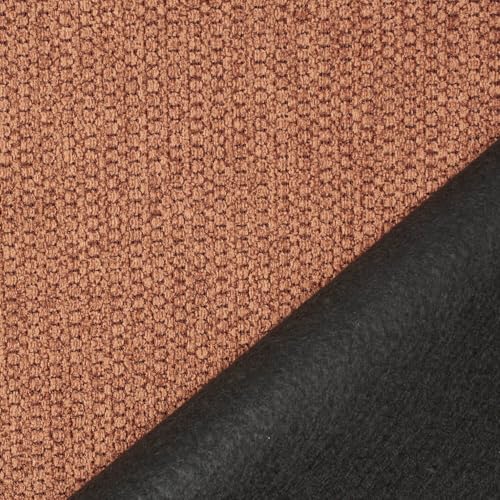 Textured Chenille Jacquard Upholstery Heavy Duty Polyester 58" Fabric by The Yard (Sunburn, 1 Yard) - color: Sunburn, size: 1 Yard