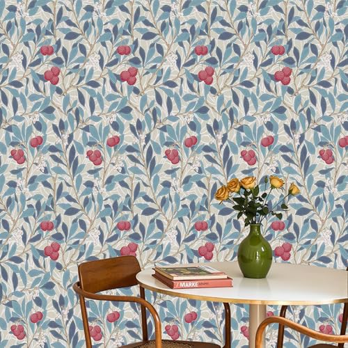 17"x78.7" Peel and Stick Wallpaper Renter Friendly-Pomegranate Fruit - color: Pomegranate Fruit, size: 17" x 78.7"