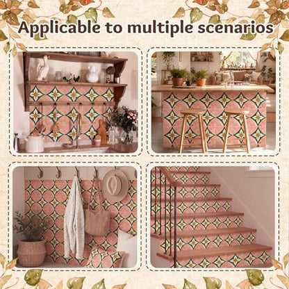 Faccito 24 Pcs Diamond Star 4x4 Tile Stickers Peel Stick Wall - style: Diamond Star