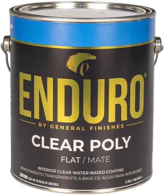 General Finishes Enduro Water Based Clear Poly, 5 Gallon, Flat - color: Flat, size: 5 Gallon