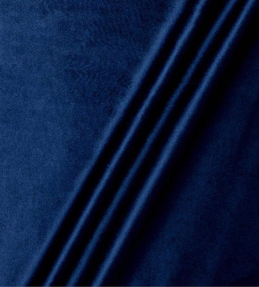 Velvet, Heavy Weight Upholstery, 59" Wide Luxurious Upholstery Royal Velvet Fabric by The Yard, (Navy) - color: Navy