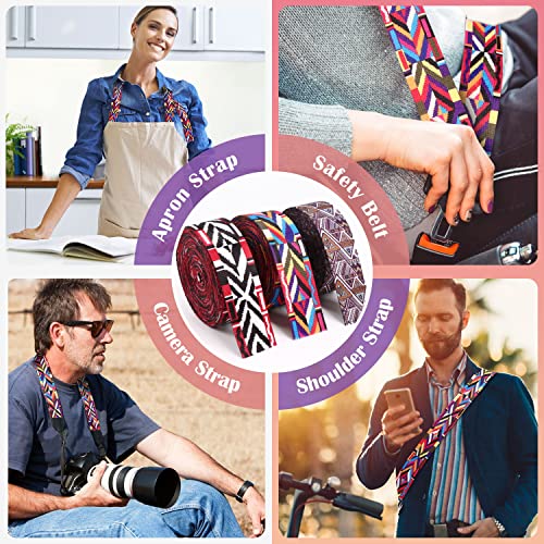 Nylon Webbing 1.5 Inch 6 Yards Colorful Ethnic Polyester Webbing Ribbon Bohemian Webbing for Backpack Strap Belt Seatbelt Bags Handles Luggage Pet Collars Leash 38mm 1 1/2" - color: wb01-6 Yards