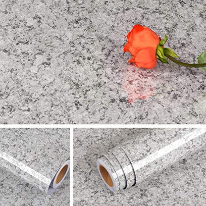 Livelynine Granite Countertop Contact Paper Waterproof Self Adhesive Marble Wallpaper Peel and Stick Countertops for Kitchen Counter Tops Table Bathroom Desk Cover Removable Wall Paper 15.8x78.8 Inch - size: 15.8"W x 78.8"L