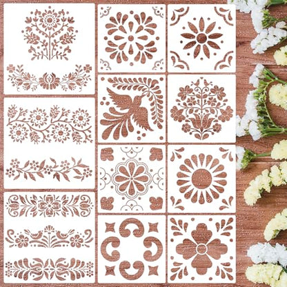 Mexican Stencils for Painting Talavera Stencil - style: Talavera