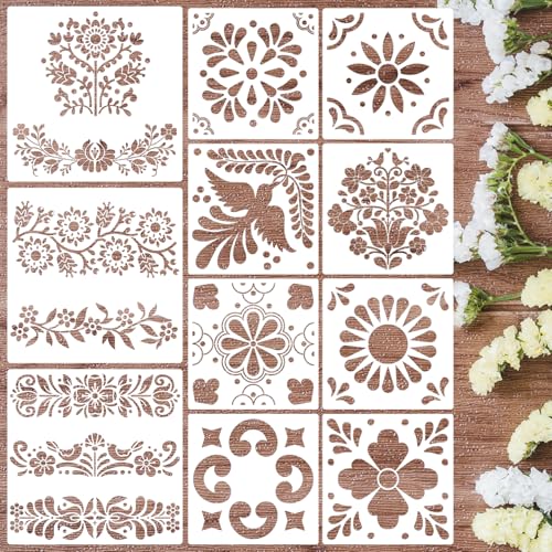 Mexican Stencils for Painting Talavera Stencil - style: Talavera