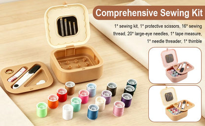 Sewing Kit for Adults and Beginners, 41PCS Needle & Thread Supplies - color: Pink