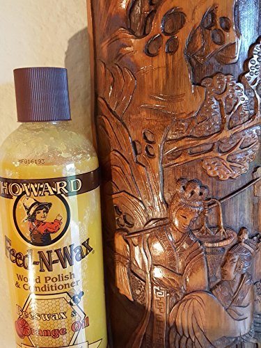 Howard Feed N Wax 16 oz x 4 Bottles, Beeswax Furniture Polish Great For Dry and Damaged Wood, Restore Kitchen Cabinets, Restore Antiques and Wood Paneling