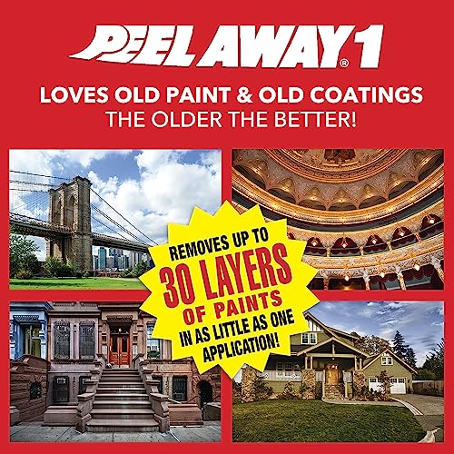 Peel Away 1 Paint Remover - HEAVY DUTY - Removes Up to 30 Layers of Lead, Oil, & Alkyd-Based Paints & Coatings - The Older the Paint the Better - Complete Paint Removal System Under the Lid - 5 Gallon