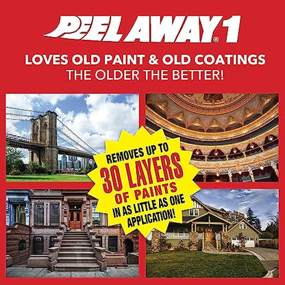 Peel Away 1 Paint Remover - HEAVY DUTY - Removes Up to 30 Layers of Lead, Oil, & Alkyd-Based Paints & Coatings - The Older the Paint the Better - Complete Paint Removal System Under the Lid - 5 Gallon