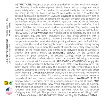 Water-Based Marine Varnish. Specially Resistant in Marine environments (25,36 OZ, Glossy). - color: Glossy, size: 25,36 OZ