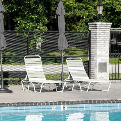 LukLoy 2" Wide 60ft Long Vinyl Straps for Patio Chairs Repairs, White - color: White, size: 60 Ft strap + 60 rivets