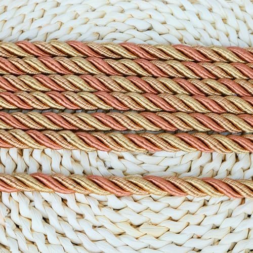 10 Yards / 1cm Twisted Rope Cord Trim Nylon Rope Thread String for DIY,Home Decor,Sofa Furniture Decoration-Mix Orange - style: mix orange