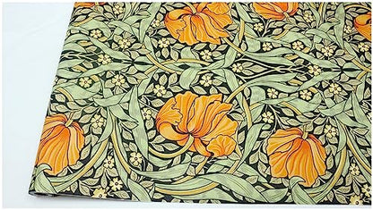 HAOKHOME William Morris Style Peel and Stick Wallpaper Art Deco Wall Paper - color: Green/Yellow/Black, size: S: 17.3in x 9.8ft