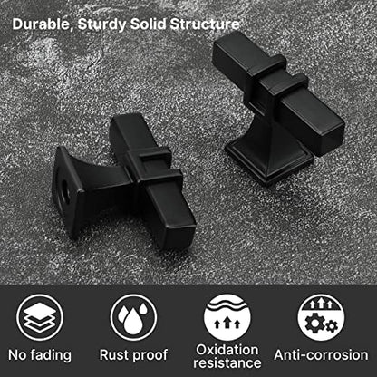 25 Pack Black Cabinet Knobs Black Dresser Drawer Knobs - color: Black, size: Single Hole Knob